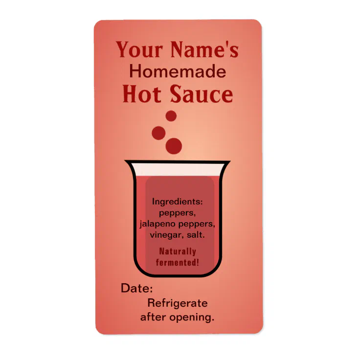 hot sauce labels templates