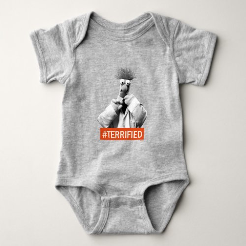 Beaker  Terrified Baby Bodysuit