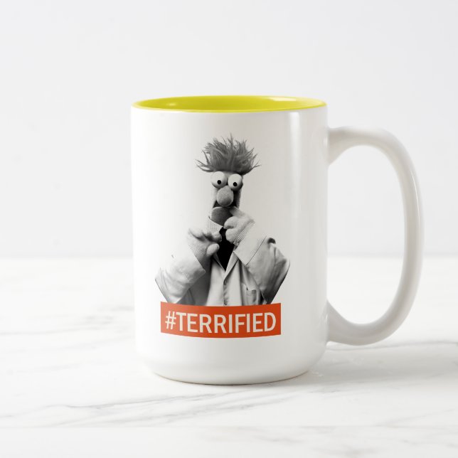 Beaker | #Terrified Two-Tone Coffee Mug (Right)