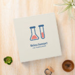 Beaker & Test Tube Science Themed 3 Ring Binder<br><div class="desc">A binder with a cute drawing of a test tube and beaker. Perfect for science types.</div>