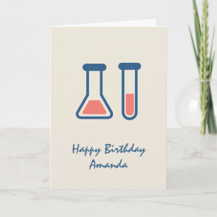 Beaker & Test Tube Science Themed Birthday Card