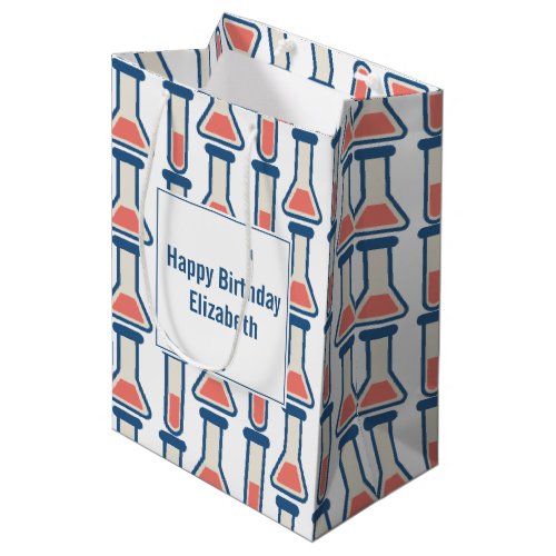 Beaker  Test Tube Science Themed Birthday Medium Gift Bag