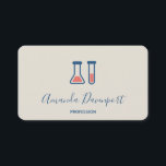Beaker & Test Tube Science Themed Business Card<br><div class="desc">Business cards with a cute drawing of a test tube and beaker. Perfect for science types.</div>