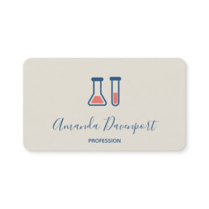 Beaker & Test Tube Science Themed Business Card