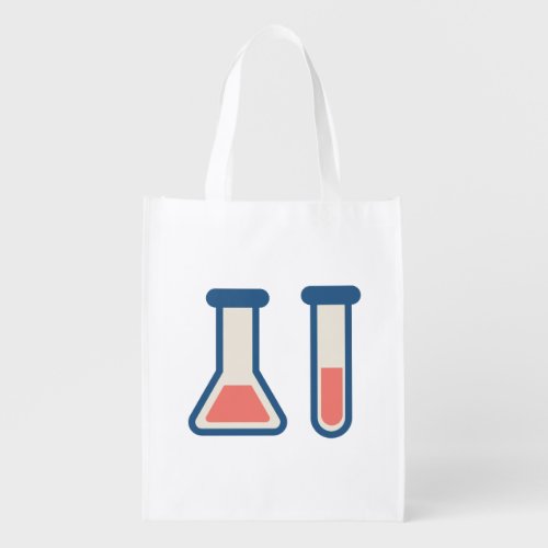 Beaker  Test Tube Science Themed Grocery Bag