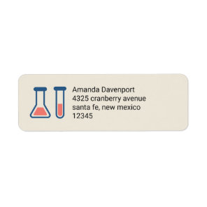 Beaker & Test Tube Science Themed Label