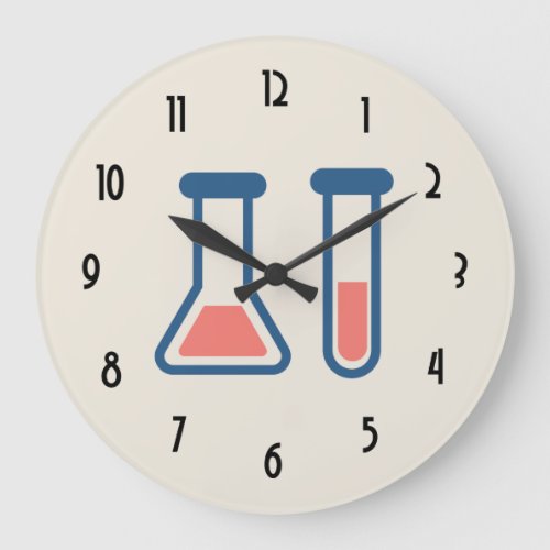 Beaker  Test Tube Science Themed Large Clock