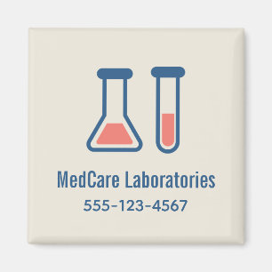 Beaker & Test Tube Science Themed Magnet