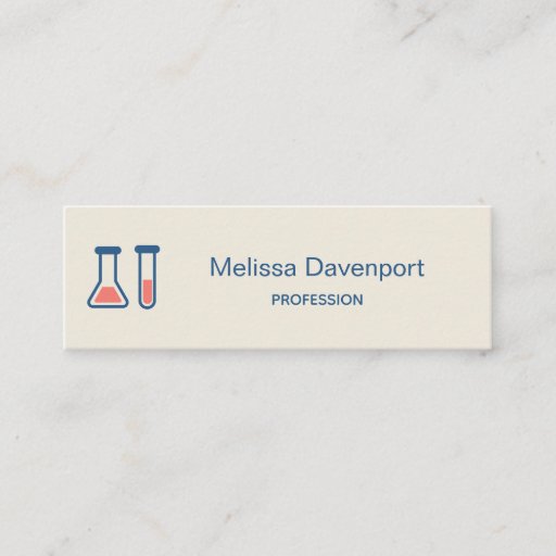 Customizable Beaker & Test Tube Science Themed Mini Business Card