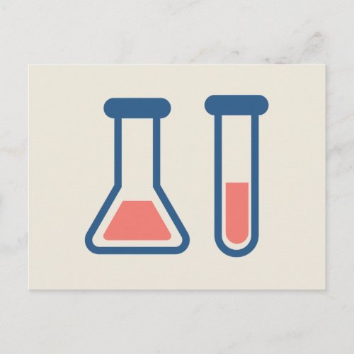 Beaker  Test Tube Science Themed Postcard