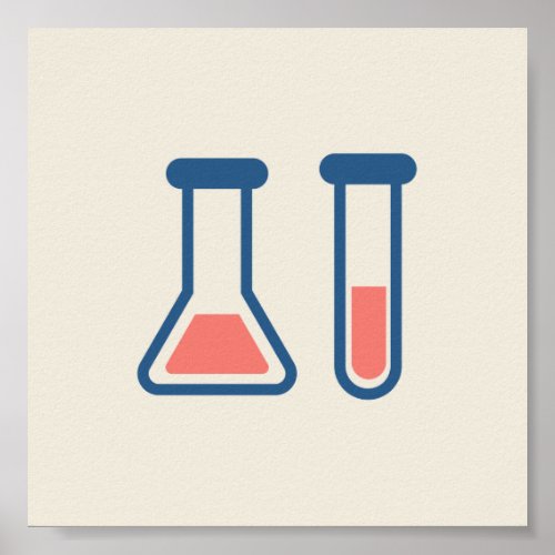 Beaker  Test Tube Science Themed Poster