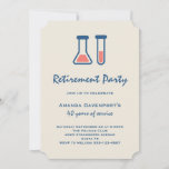 Beaker & Test Tube Science Themed Retirement Invitation<br><div class="desc">Retirement party invitation with a cute drawing of a test tube and beaker. Perfect for science themed events.</div>