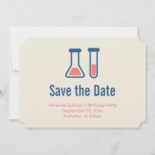  Beaker  Test Tube Science Themed Save The Date