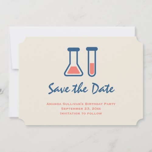 Beaker  Test Tube Science Themed Save The Date