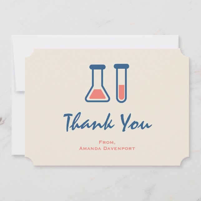 Beaker & Test Tube Science Themed Thank You (Front)