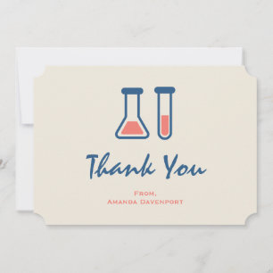 Beaker & Test Tube Science Themed Thank You Card