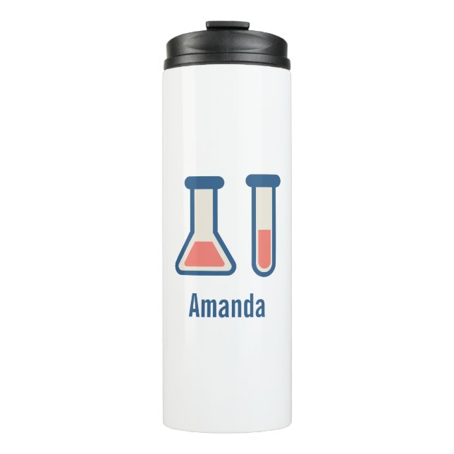 Beaker & Test Tube Science Themed Thermal Tumbler (Front)