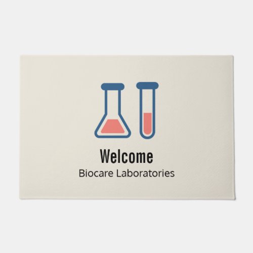 Beaker  Test Tube Science Themed Welcome Doormat