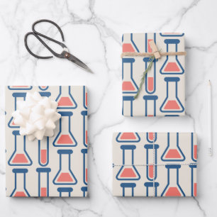 Beaker & Test Tube Science Themed Wrapping Paper Sheets