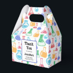 Beakers and Flasks Fun Science Pattern Birthday Favor Boxes<br><div class="desc">Tiny favor box with a fun and colorful pattern. Research scientist vibe with beakers and flasks of different shapes and sizes in bright happy colors.</div>