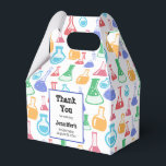 Beakers and Flasks Fun Science Pattern Birthday Favor Boxes<br><div class="desc">Tiny favor box with a fun and colorful pattern. Research scientist vibe with beakers and flasks of different shapes and sizes in bright happy colors.</div>