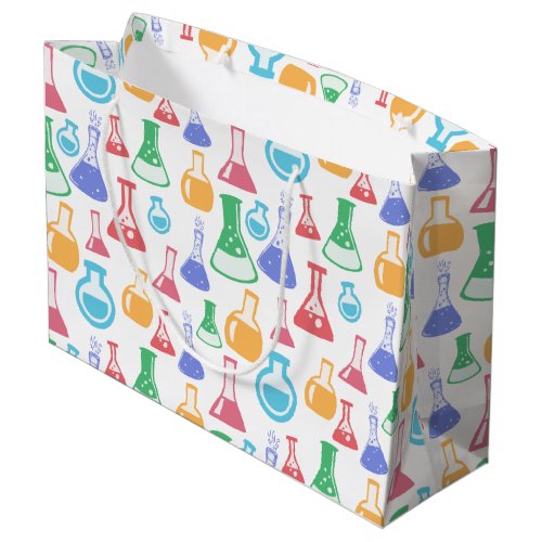 Beakers and Flasks Fun Science Pattern Large Gift Bag