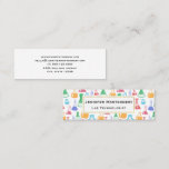 Beakers and Flasks Fun Science Pattern Mini Business Card<br><div class="desc">Mini business cards with a fun and colorful pattern. Research scientist vibe with beakers and flasks of different shapes and sizes in bright happy colors.</div>