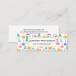 Beakers and Flasks Fun Science Pattern Mini Business Card<br><div class="desc">Mini business cards with a fun and colorful pattern. Research scientist vibe with beakers and flasks of different shapes and sizes in bright happy colors.</div>