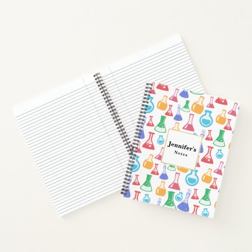 Beakers and Flasks Fun Science Pattern Notebook