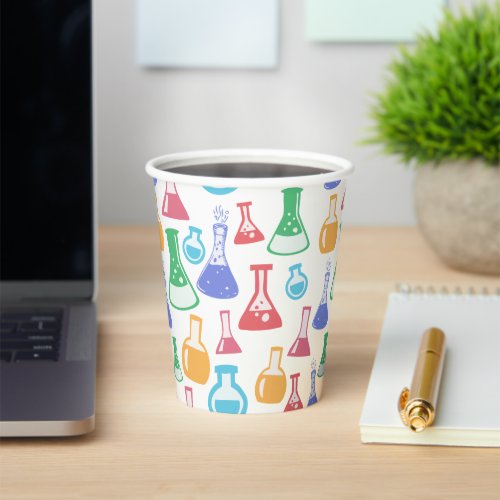 Beakers and Flasks Fun Science Pattern Paper Cups