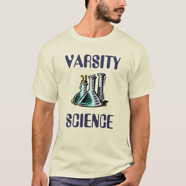beakers, VARSITY, SCIENCE T-Shirt (Front)