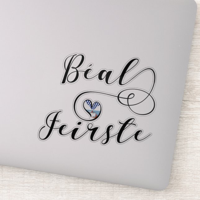 Béal Feirste Flag Heart, Belfast Sticker (Detail)