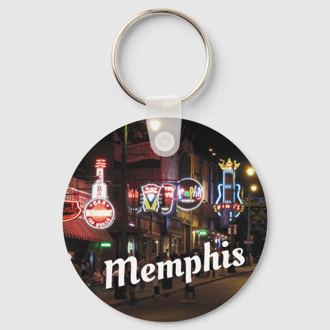 Beale Street, Memphis, Tennessee Keychain (Front)