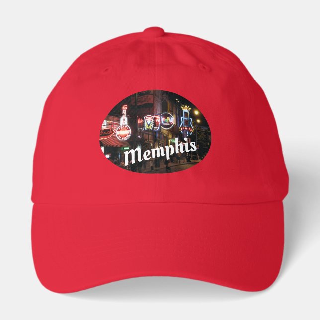Beale Street, Memphis, Tennessee Street Scene Hat (Front)