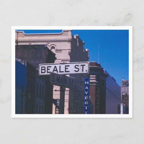 Beale Street sign photo Memphis Tennessee Postcard