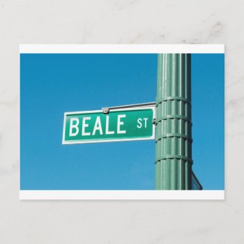 Beale Street Sign Postcard by MindfulPrints at Zazzle