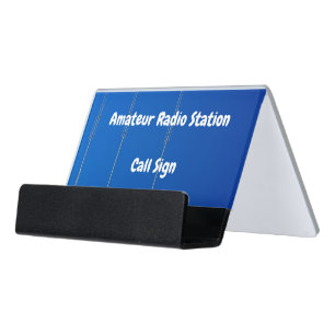 Beam Antenna and Tower Amateur Radio Call Sign Desk Business Card Holder