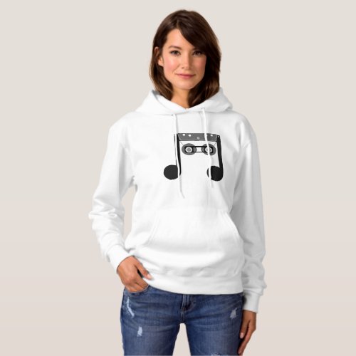 Beam Notes Beamed Eighth Music Cassette classic Hoodie