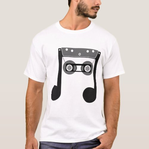 Beam Notes Beamed Eighth Music Cassette classic T_Shirt
