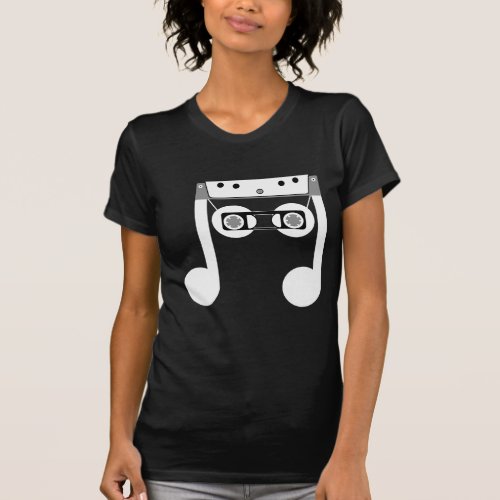 Beam Notes Eighth Classic Music Cassette Design T_Shirt