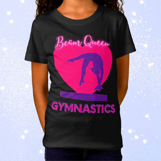 Beam Queen Gymnastics Pink & Purple T-Shirt (Creator Uploaded)