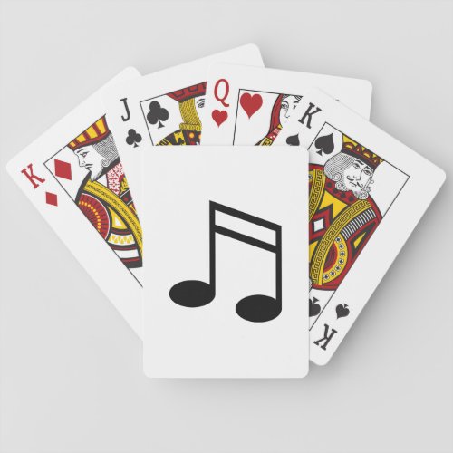 Beamed 16th Notes Poker Cards