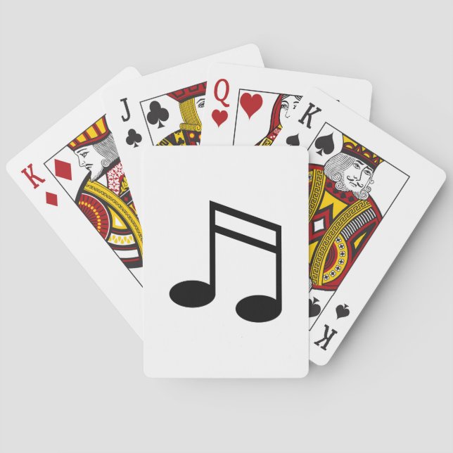 Beamed 16th Notes Poker Cards (Back)