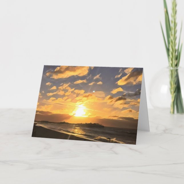 Beaming Brighton Sunset Note Card (Front)