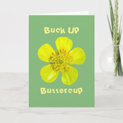 Beaming Buttercup Flower _ Buck Up Buttercup Card