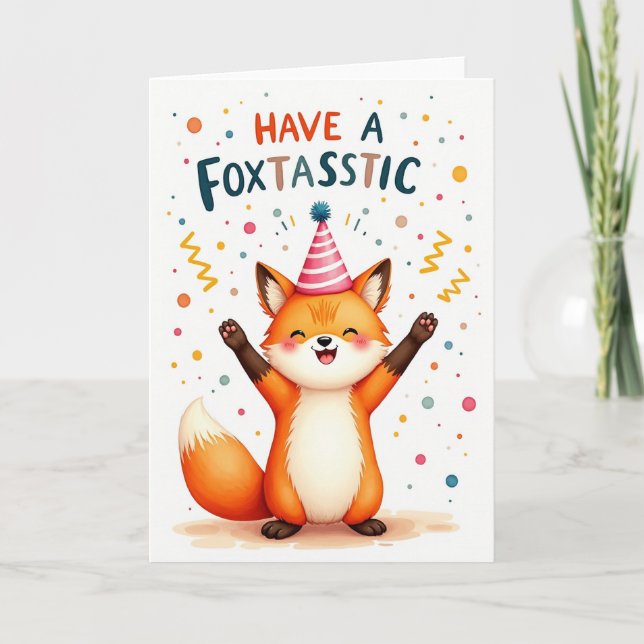 Beaming Creature Birthday Card (Front)
