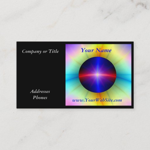Customizable Beaming Crystal Power Business Cards