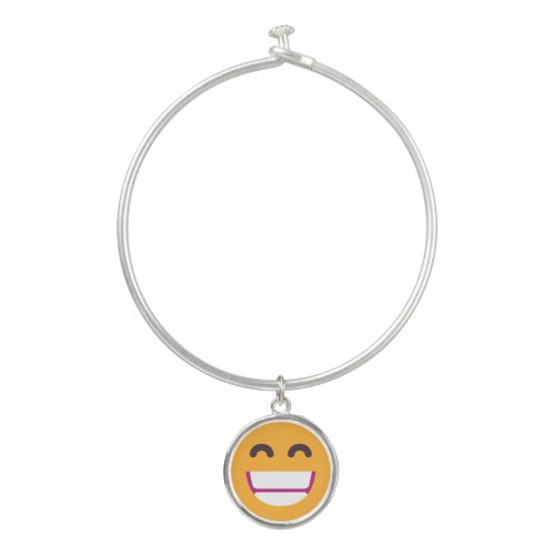 Beaming Face Smiling Eyes Cute Custom Colors Emoji Bangle Bracelet
