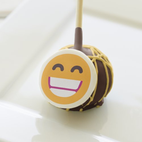 Beaming Face Smiling Eyes Cute Custom Colors Emoji Cake Pops