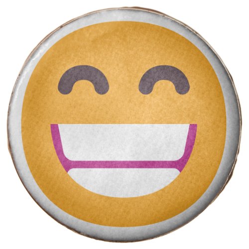 Beaming Face Smiling Eyes Cute Custom Colors Emoji Chocolate Covered Oreo